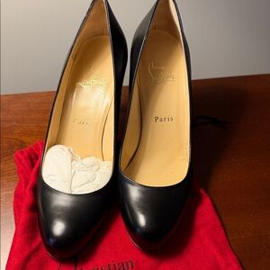 Christian Louboutin Black Leather Heels
